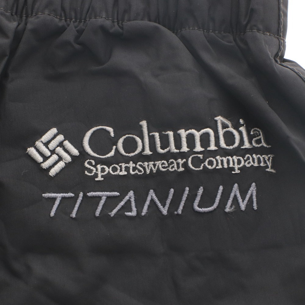 ■ Columbia TITANIUM Nylon Pants - Windbreaker Pants - Outdoor Bottoms PM8660 - Long Length - Embroidered Logo - Men's S - Black