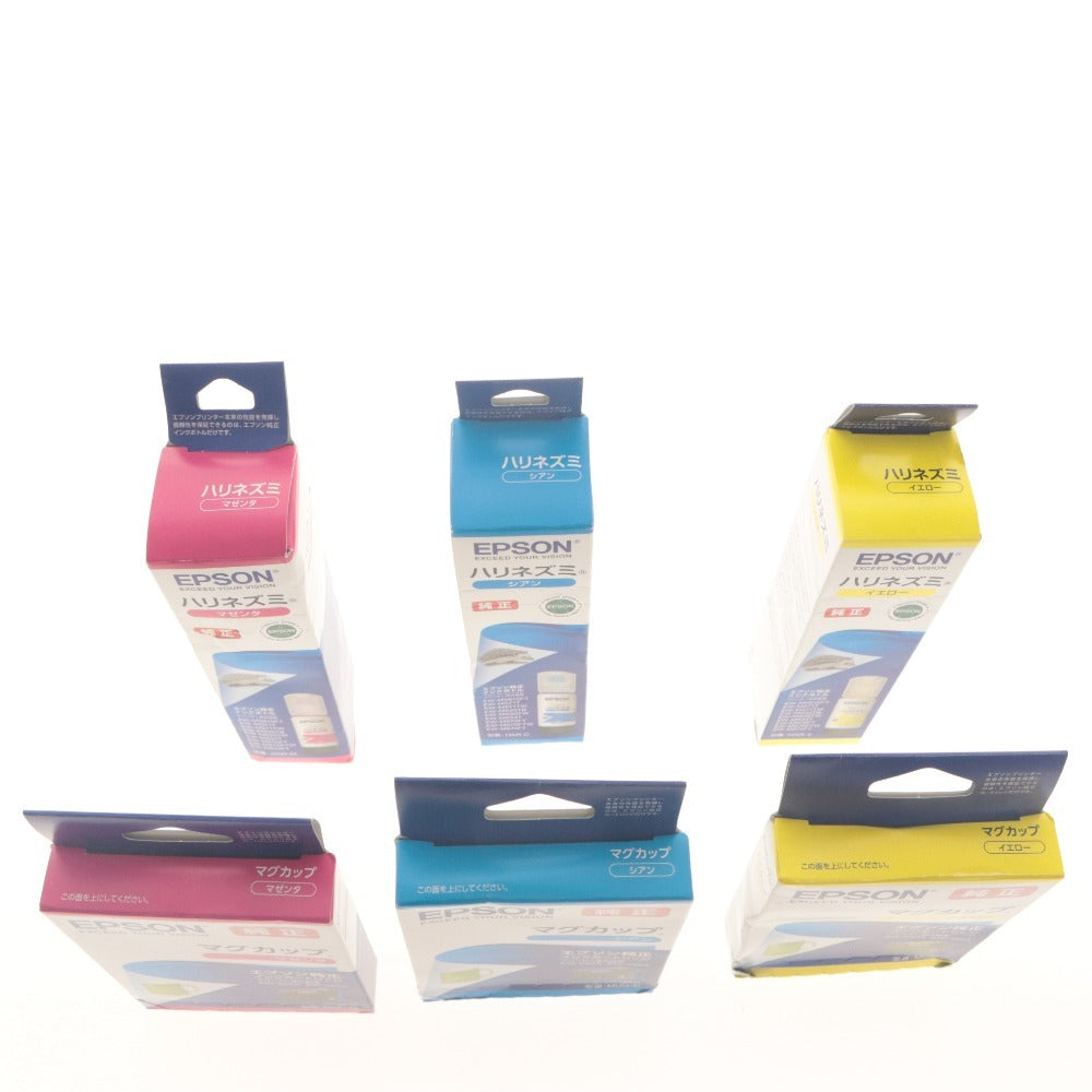 ■ Epson EPSON Hedgehog Mug, Genuine Ink Bottles, Genuine Cartridges, 6-Piece Set, Bundle, Yellow, Cyan, Magenta, Unopened