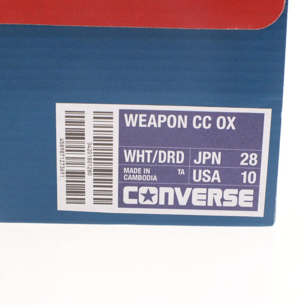 ■ CONVERSE コンバース スニーカー 靴 WEAPON CC OX ホワイト/ダークレッド 34201801 ローカット カジュアル メンズ 28cm 箱付き 未使用