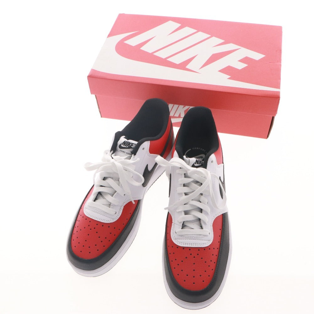■ ナイキ スニーカー 靴 COURT VISION LO ユニバーシティレッド/ホワイト/ブラック IO9112-657 ローカット メンズ 29cm 箱付き 未使用