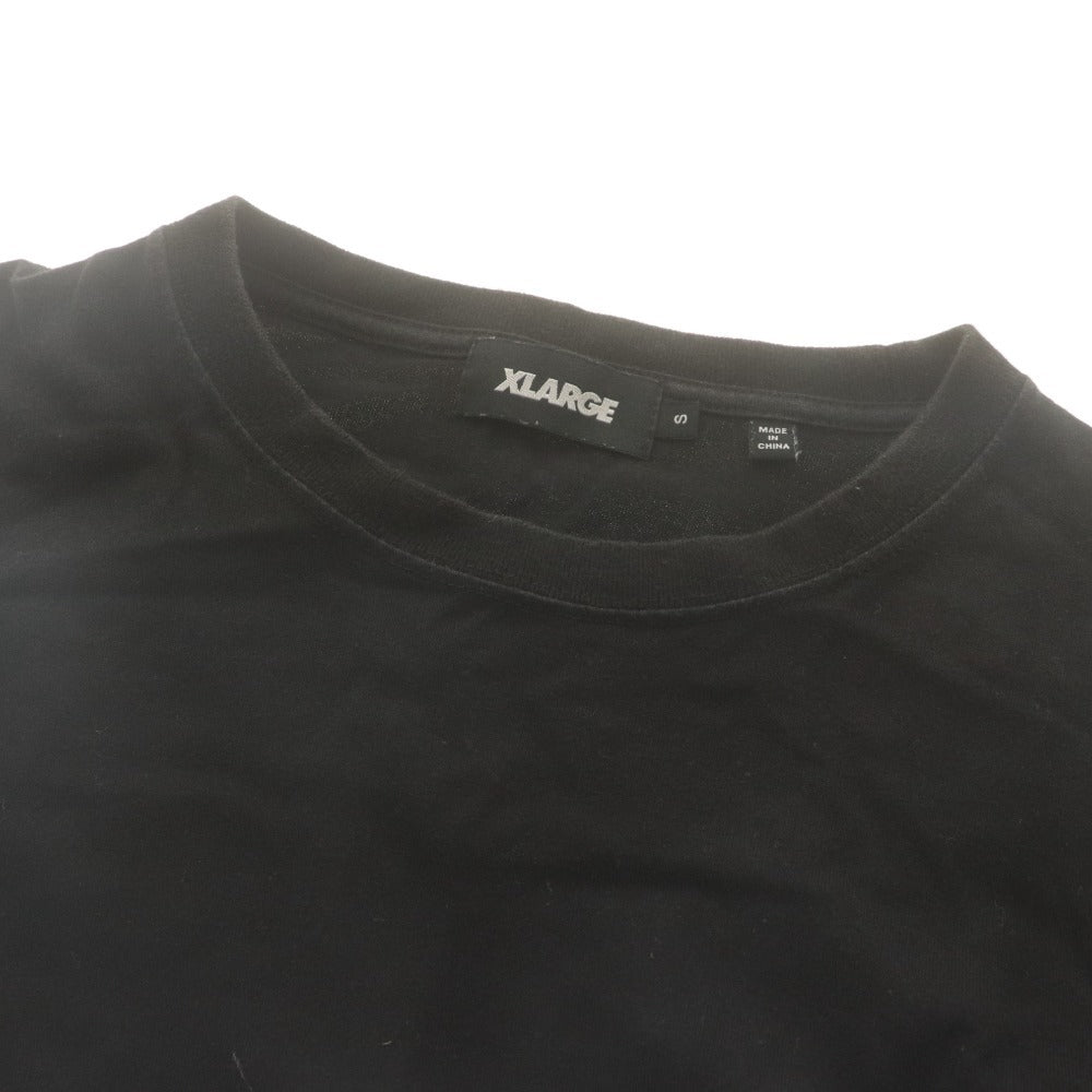 ■ XLARGE Long Sleeve T-Shirt Crew Neck Spray Can Logo Print Cotton Men's S Black