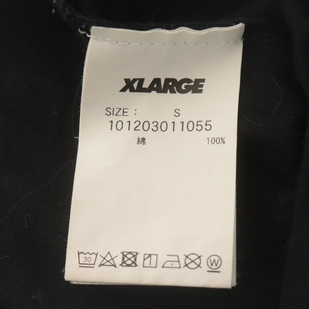 ■ XLARGE Long Sleeve T-Shirt Crew Neck Spray Can Logo Print Cotton Men's S Black
