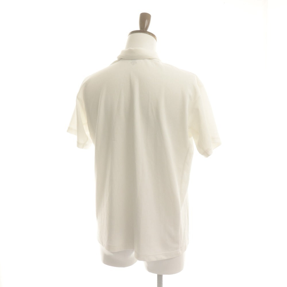 ■ DESCENTE Polo Shirt Short Sleeve Top MOVE SPORT Logo Training Sports Golf Wear Men's L White