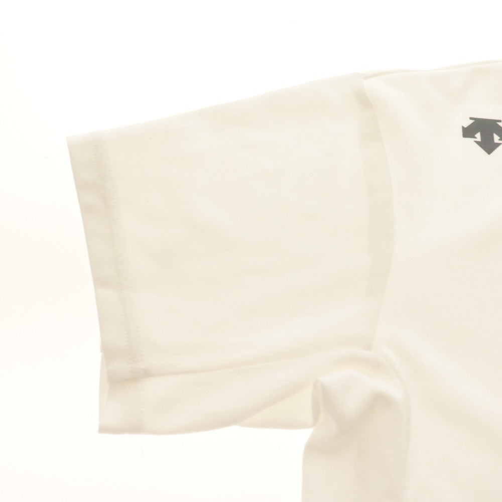 ■ DESCENTE Polo Shirt Short Sleeve Top MOVE SPORT Logo Training Sports Golf Wear Men's L White