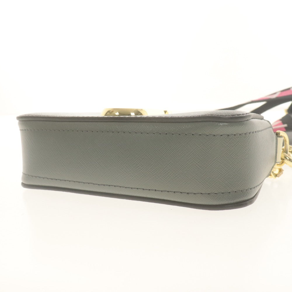 ■ MARC JACOBS マークジェイコブス ショルダーバッグ 鞄 スナップショット レザー レディース ブラック ホワイト ピンク