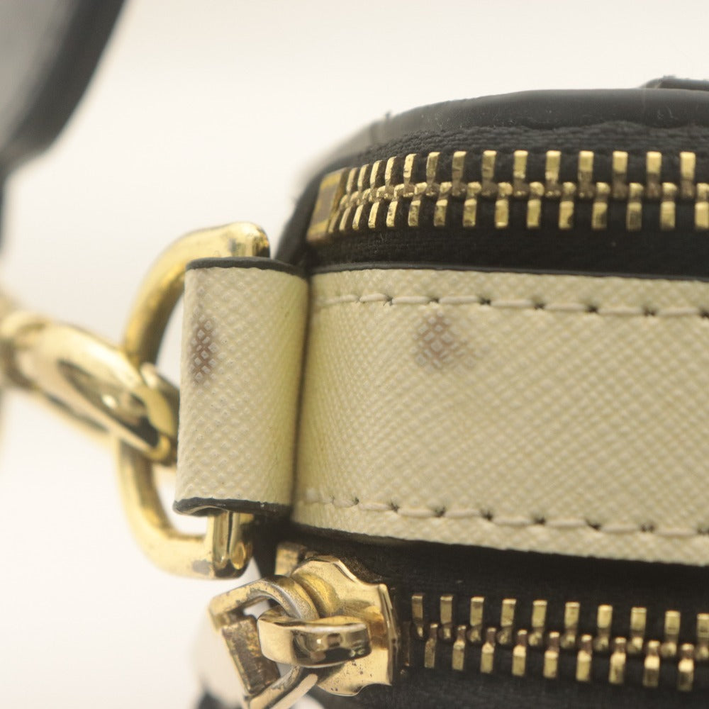 ■ MARC JACOBS マークジェイコブス ショルダーバッグ 鞄 スナップショット レザー レディース ブラック ホワイト ピンク