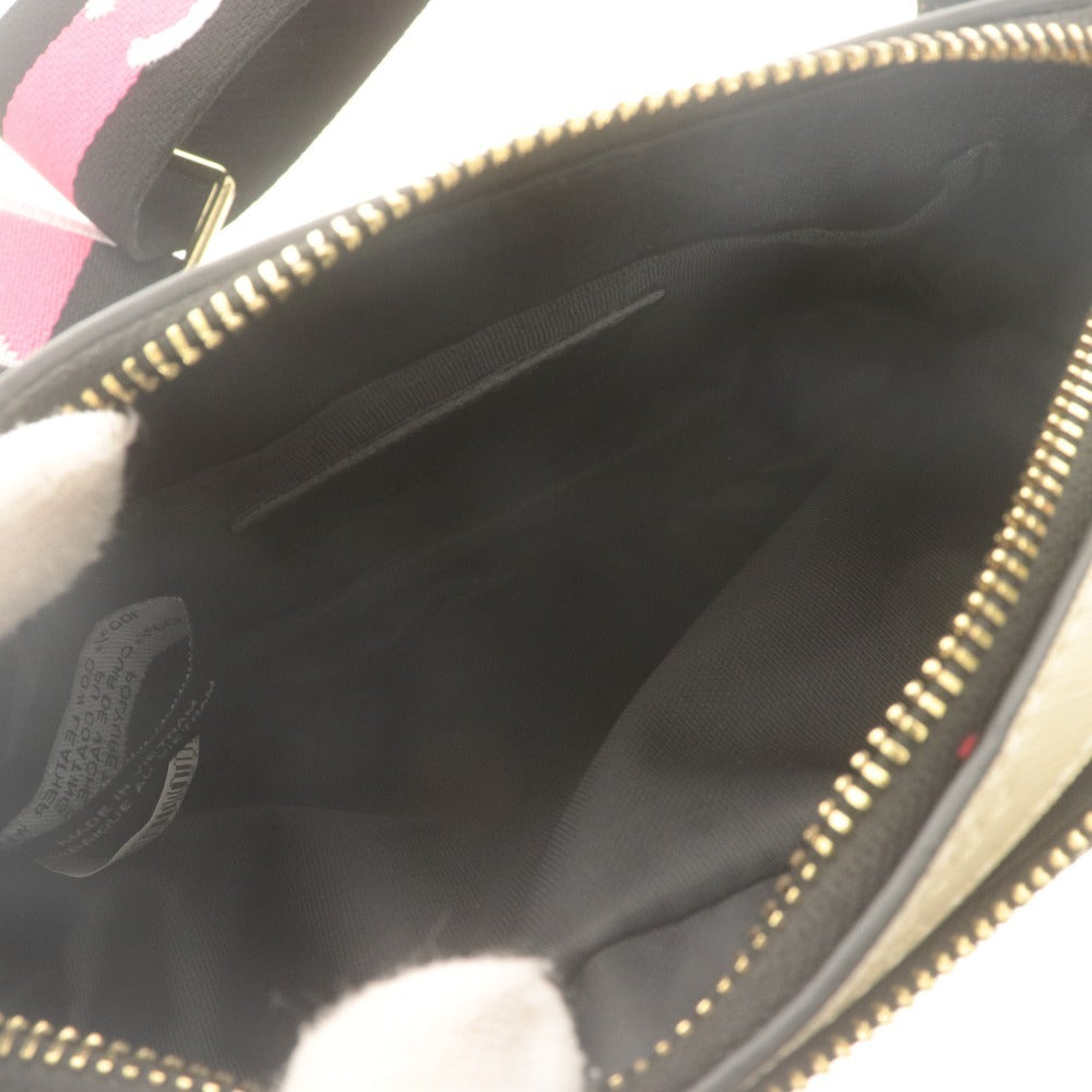 ■ MARC JACOBS マークジェイコブス ショルダーバッグ 鞄 スナップショット レザー レディース ブラック ホワイト ピンク
