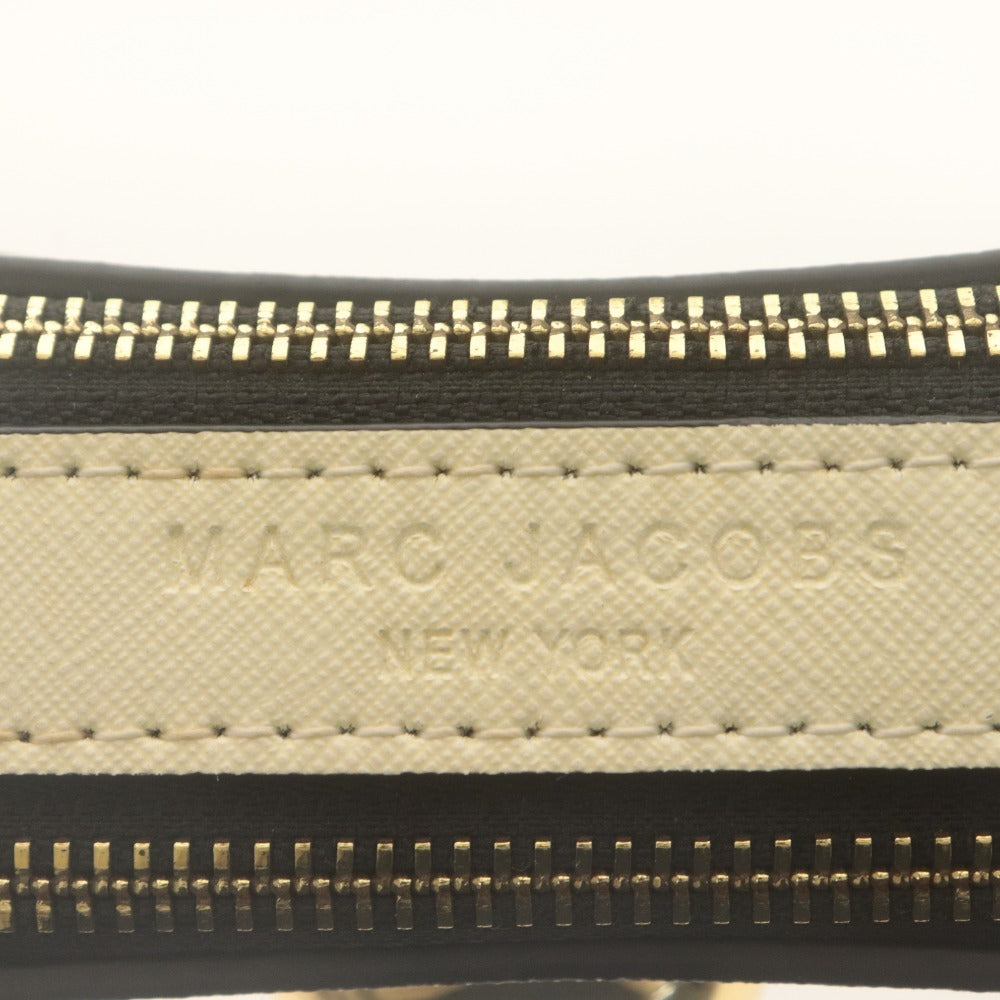 ■ MARC JACOBS マークジェイコブス ショルダーバッグ 鞄 スナップショット レザー レディース ブラック ホワイト ピンク
