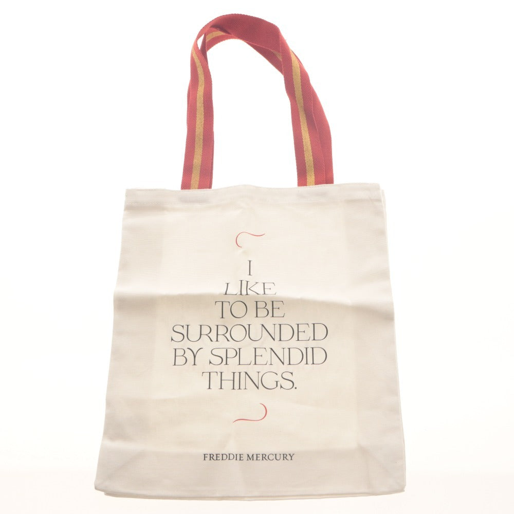 ■ Sotheby's Freddie Mercury Tote Bag Limited London England A World Of His Own Unused With Exhibition Guide