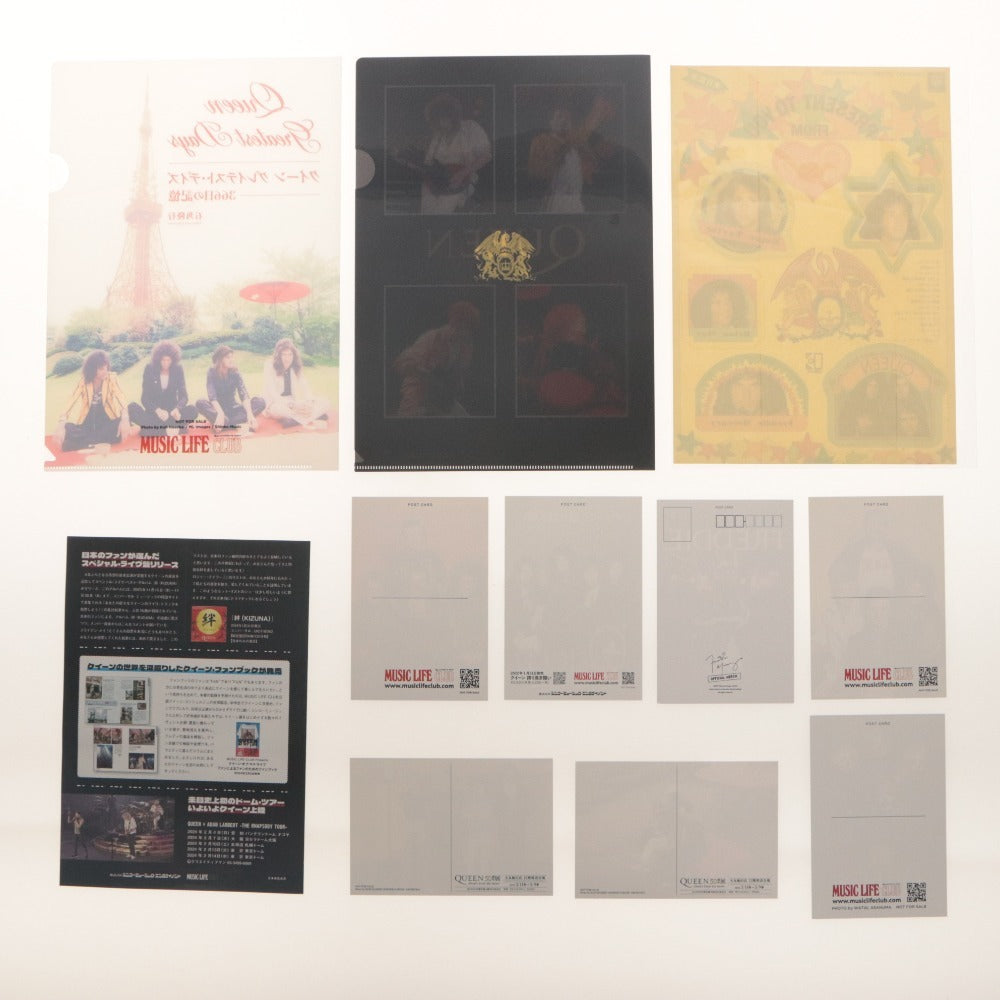 ■ Queen Japan Tour Commemorative Sticker File Postcard Lot Freddie Mercury Warner Pioneer Seal Unused