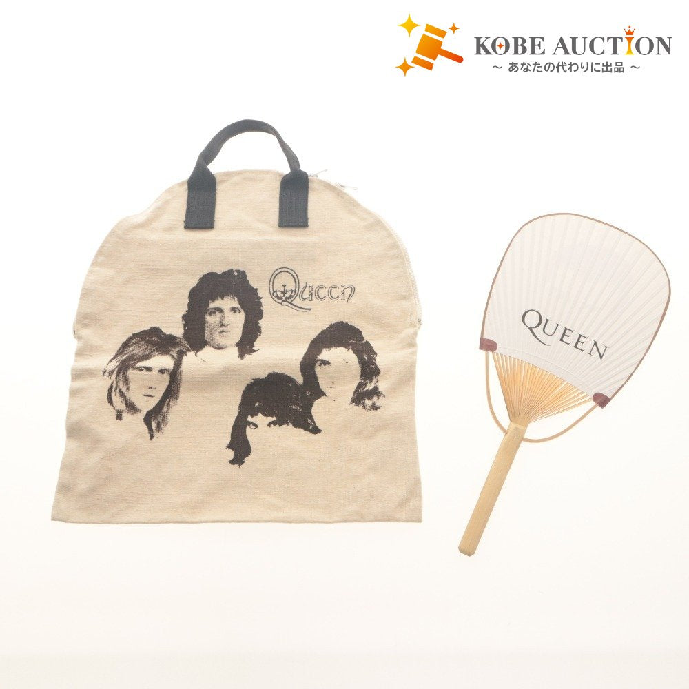 ■ Queen Tote Bag & Fan Set (2 Items) - Kamawanu Special Order Goods - Freddie Mercury