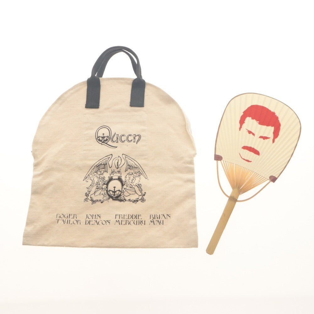 ■ Queen Tote Bag & Fan Set (2 Items) - Kamawanu Special Order Goods - Freddie Mercury