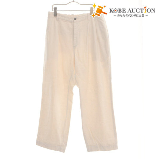 ■ UPCYCLELINO Upcycle Lino Pants Bottoms Solid Color Pocket Button Drawstring Men's Women's 2 Ivory
