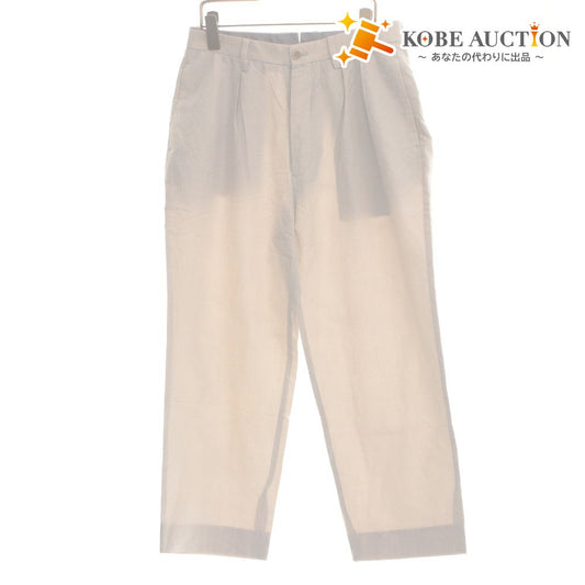 ■ Phlannel Pants Bottoms Solid Color Button Pocket Men's Women's 2 Light Beige