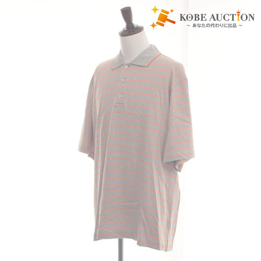■ UNIVERSAL PRODUCTS. Universal Products Shirt Tops Collar Short Sleeve Neck Button Striped Men's 3 Orange/Light Gray