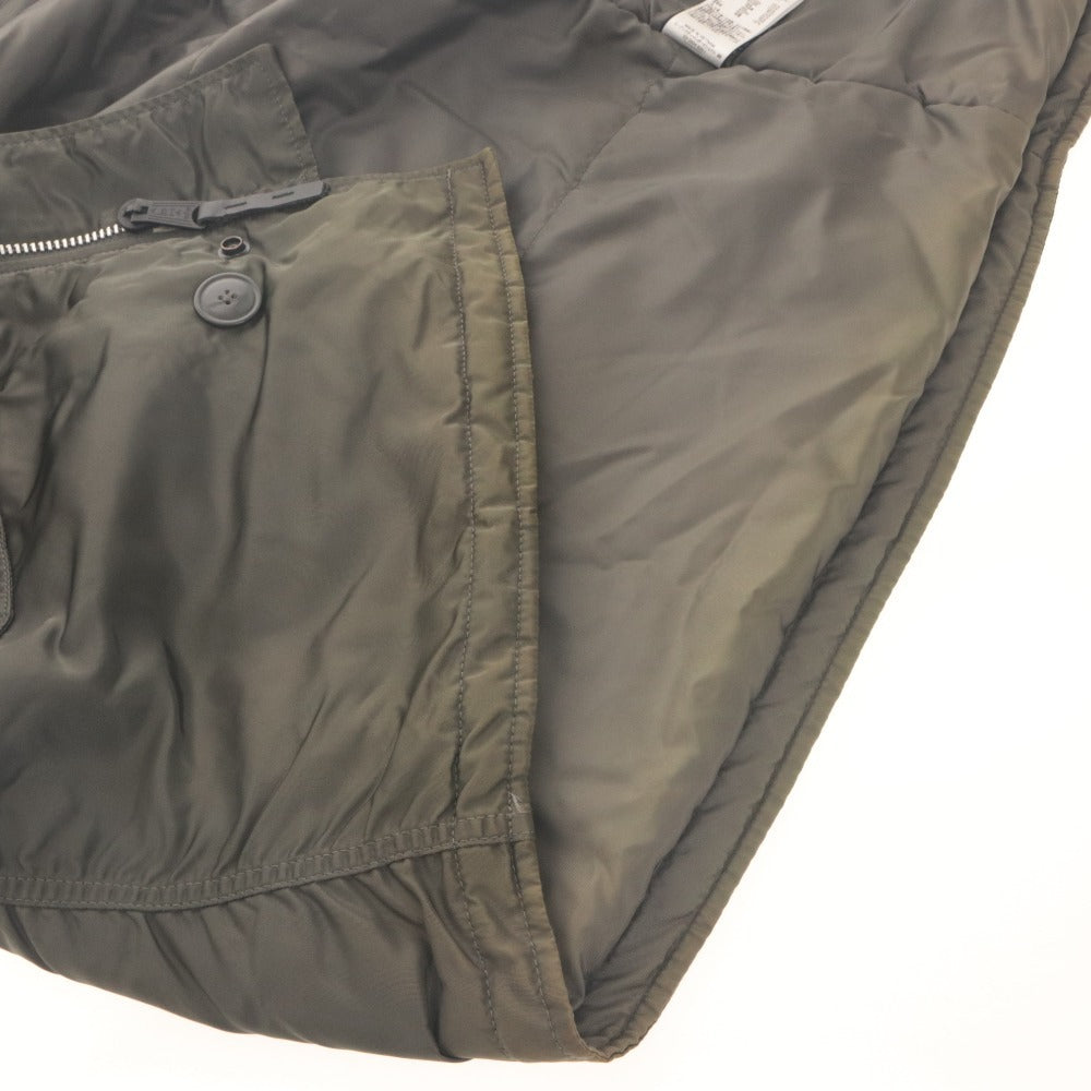 ■ ALPHA INDUSTRIES アルファインダストリーズ フライトジャケット アウター ファスナー ポケット フード メンズ M カーキグレー系