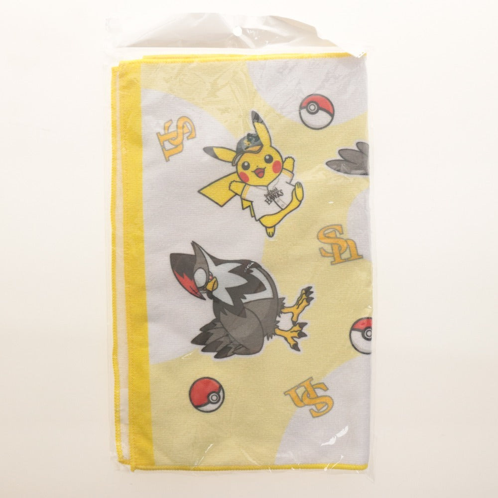 ■ 福岡ソフトバンクホークス ポケモンコラボ ユニフォーム タオル 3点セット まとめ売り メンズ レディース M イエロー系 未開封 未使用