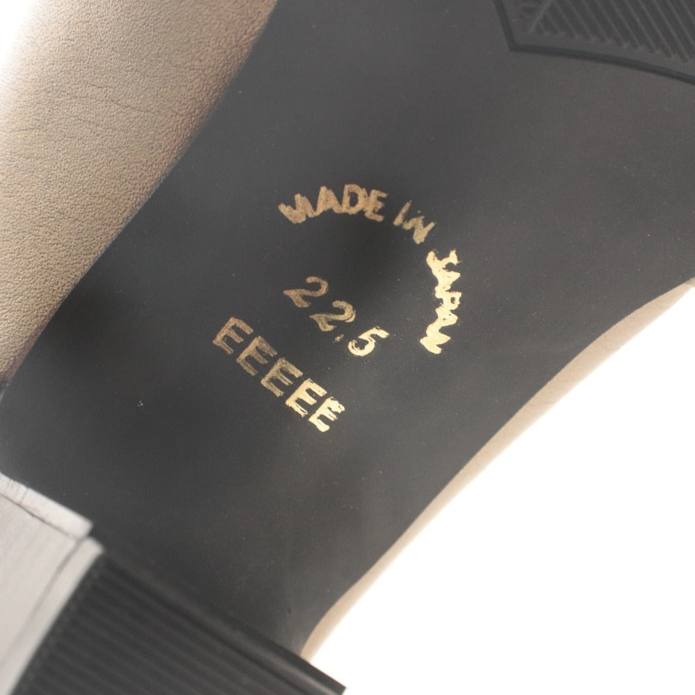 ■ TOKIMI KOBE 時見の靴 神戸 ショートブーツ ブーティ サイドゴア 本革 ペイズリー ヒール レディース 22.5cm ブロンズ系 箱付き 未使用