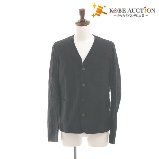 ■ URBAN RESEARCH ノーカラージャケット シャツ 長袖 アウター カバーオール風 ウール混 メンズ 40(M~L相当) タグ,付属品付き 未使用