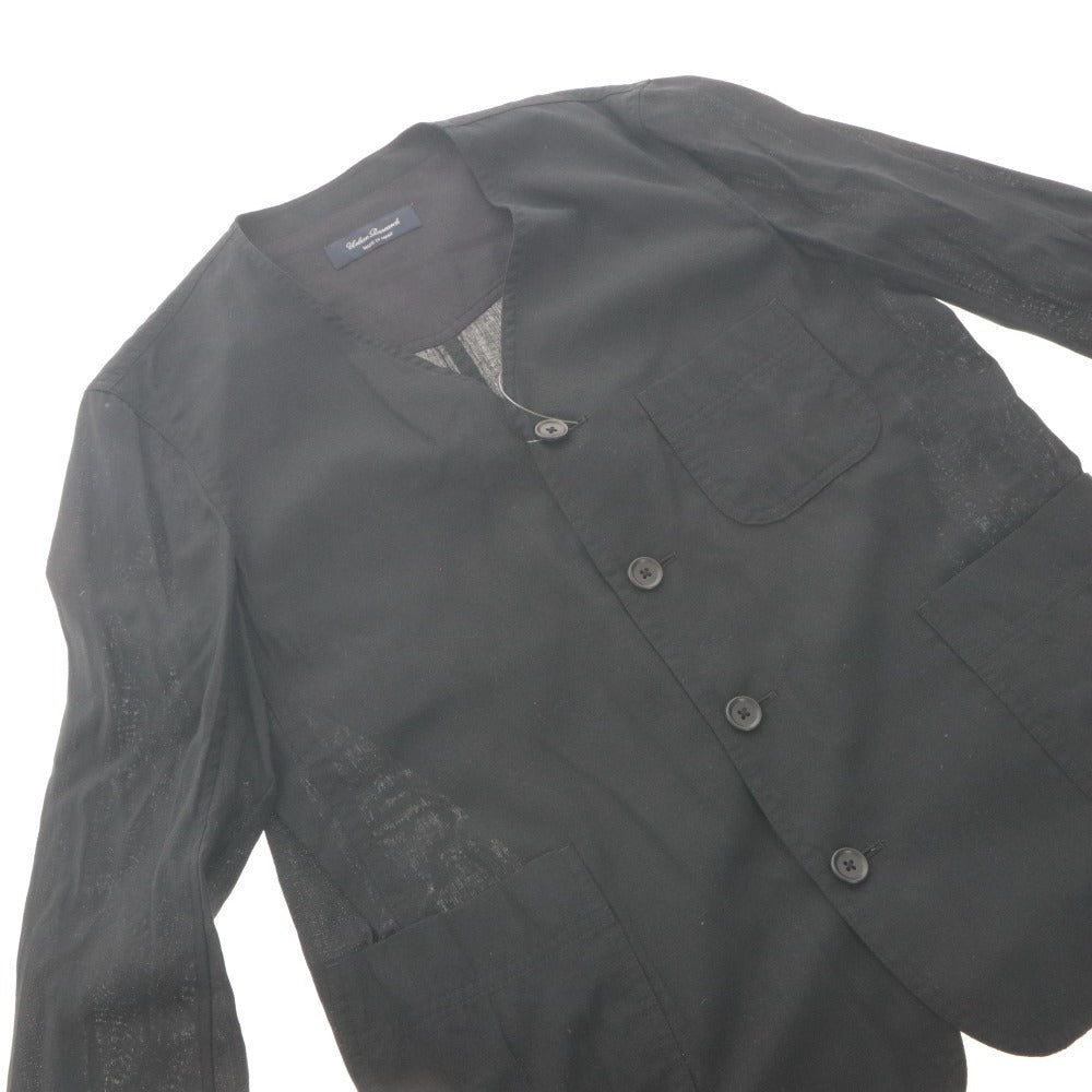 ■ URBAN RESEARCH ノーカラージャケット シャツ 長袖 アウター カバーオール風 ウール混 メンズ 40(M~L相当) タグ,付属品付き 未使用