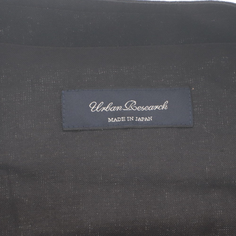 ■ URBAN RESEARCH ノーカラージャケット シャツ 長袖 アウター カバーオール風 ウール混 メンズ 40(M~L相当) タグ,付属品付き 未使用