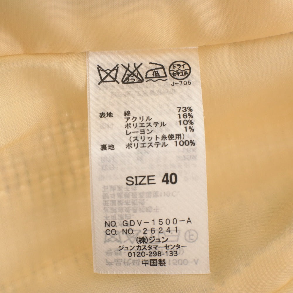 ■ ROPE PICNIC プルオーバー ノーカラージャケット 長袖 トップス アウター モノトーン ツイード レディース 40 (L相当) タグ付き 未使用
