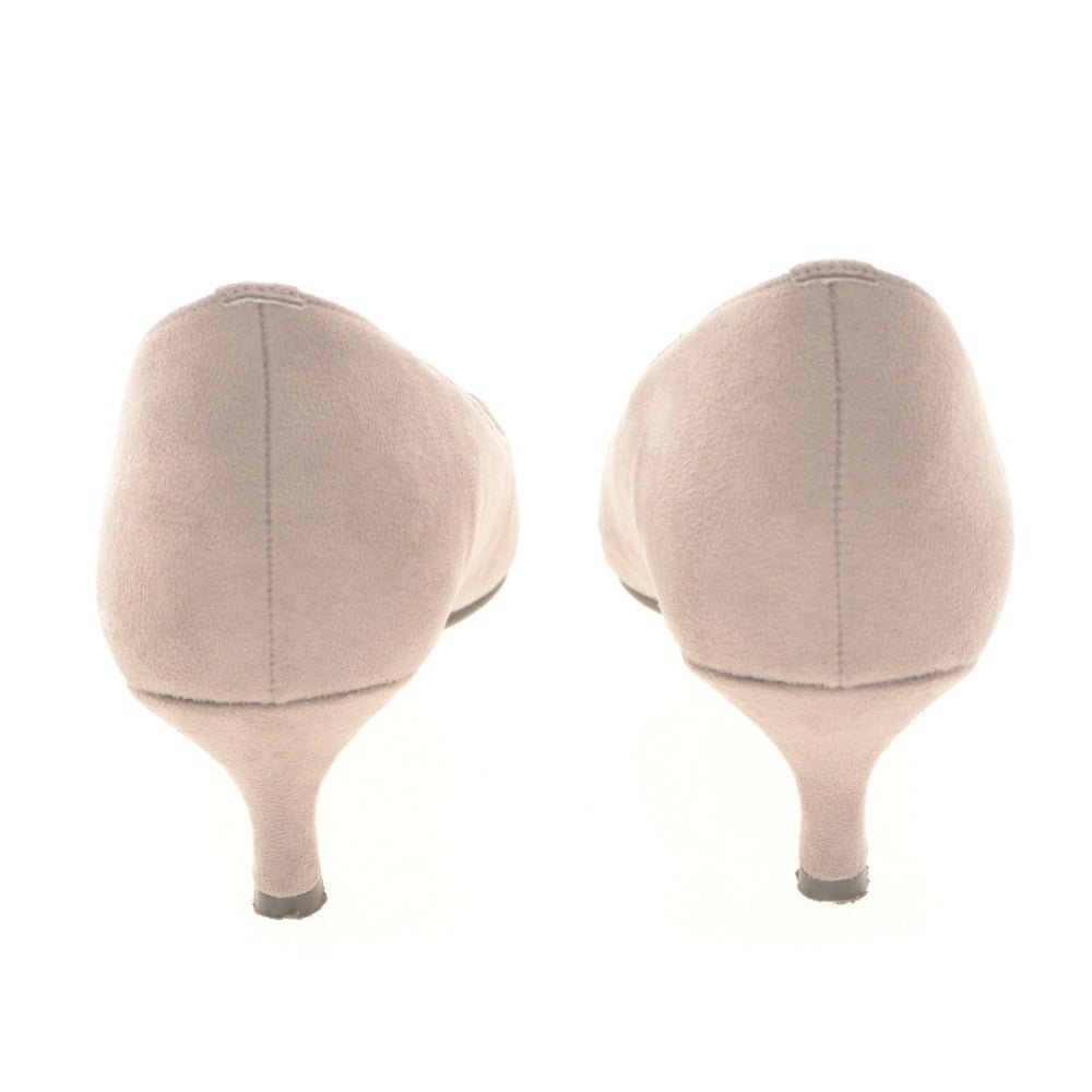 ■ LE TALON ルタロン パンプス ヒール 靴 POINTED KNOT PARTS PUMPS 日本製 レディース 24cm パープルベージュ系 箱付き