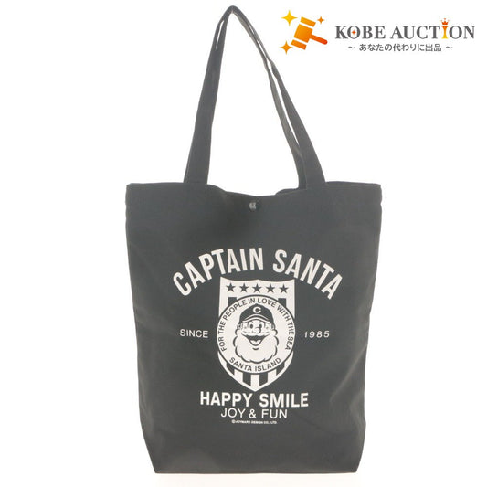 ■ CAPTAIN SANTA キャプテンサンタ オリジナル トートバッグ ハンド 鞄 ロゴ柄 総柄 メンズ レディース 黒 ブラック 未使用