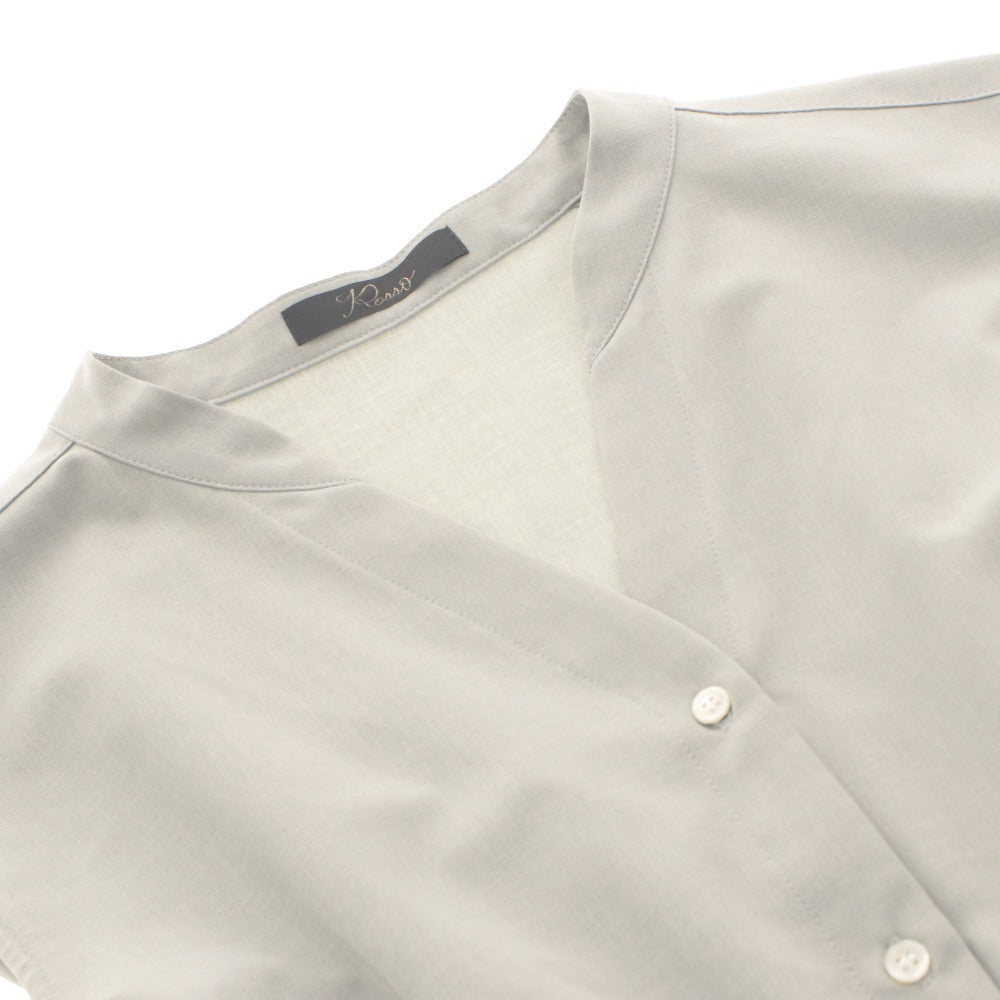 ■ URBAN RESEARCH ROSSO ウォッシャブルシャツワンピース ロング ノースリーブ トップス アウター レディース フリー カーキグレー系