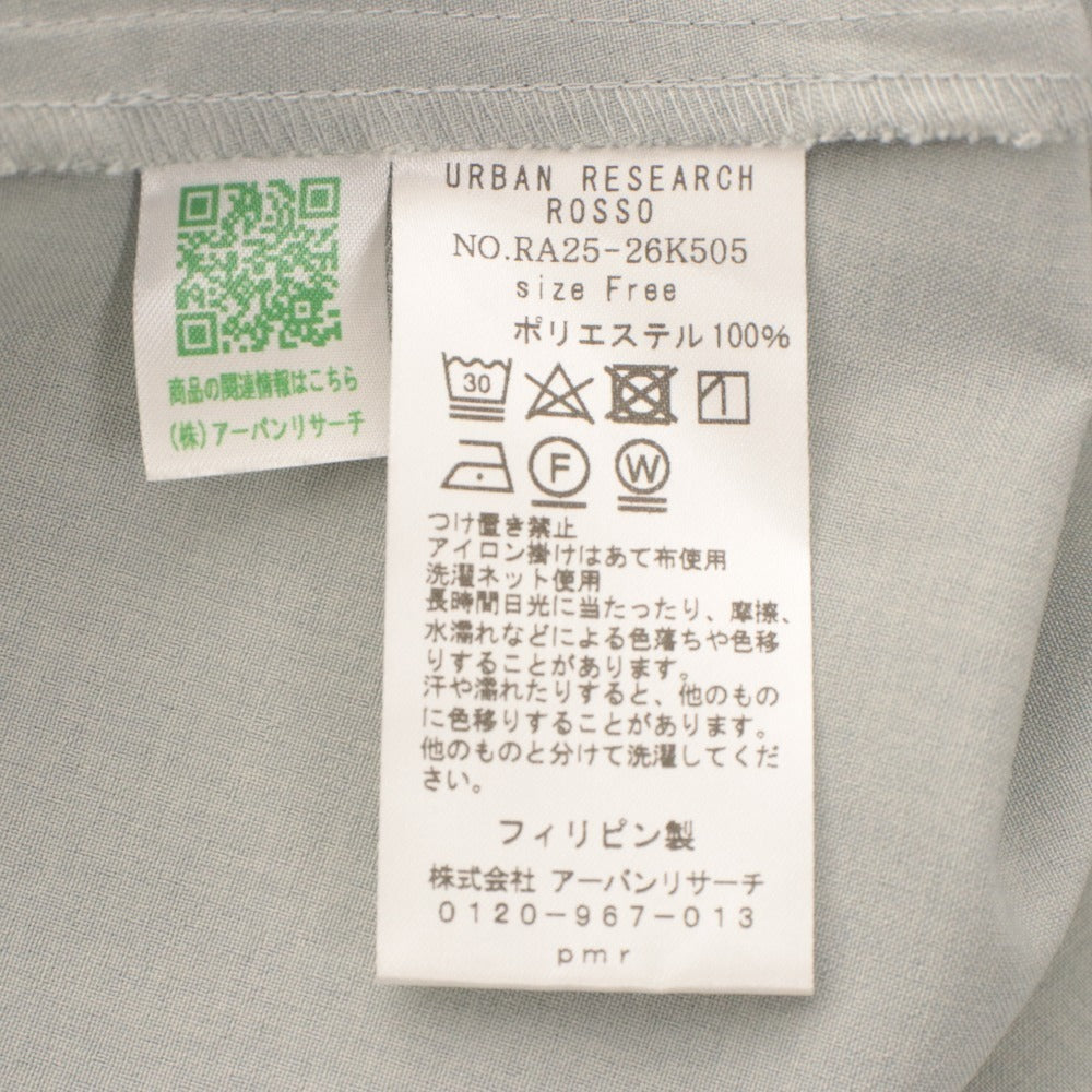 ■ URBAN RESEARCH ROSSO ウォッシャブルシャツワンピース ロング ノースリーブ トップス アウター レディース フリー カーキグレー系