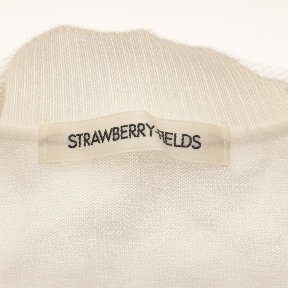 ■ STRAWBERRY-FIELDS ボレロ カーディガン ニット 長袖 アウター トップス フォーマル 日本製 レディース (実寸S～M相当) 白 ホワイト