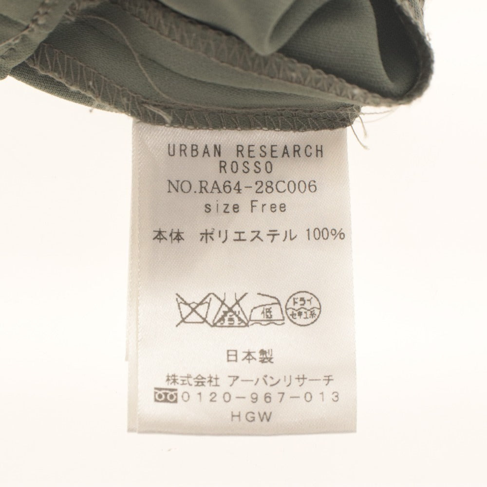 ■ URBAN RESEARCH ROSSO オールインワン サロペット つなぎパンツ ノースリーブ ロングワイド レディース フリー カーキグレー 未使用