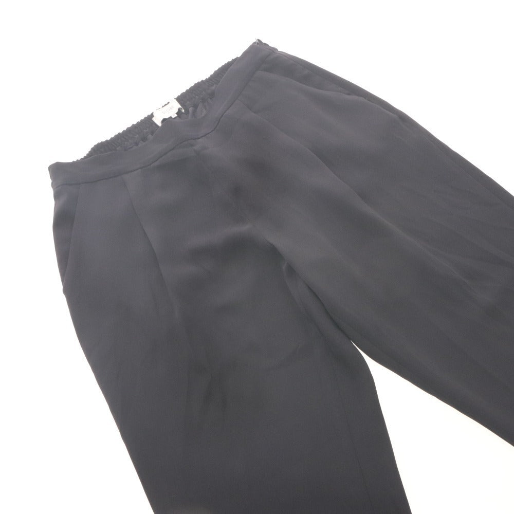 ■ SLOBE IENA ブラウス イージーパンツ セットアップ 半袖 トップス Vネック フレンチ袖 ボトムス レディース 40(L相当) ダークネイビー