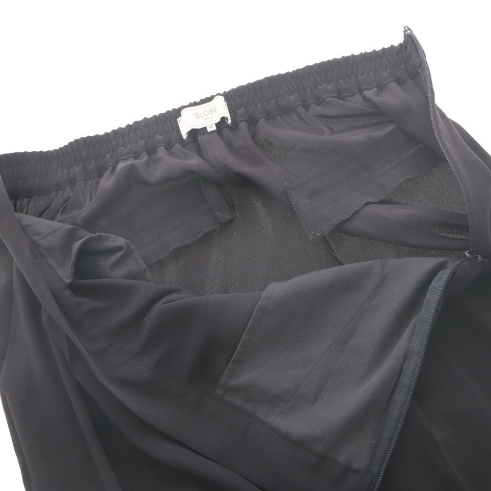 ■ SLOBE IENA ブラウス イージーパンツ セットアップ 半袖 トップス Vネック フレンチ袖 ボトムス レディース 40(L相当) ダークネイビー