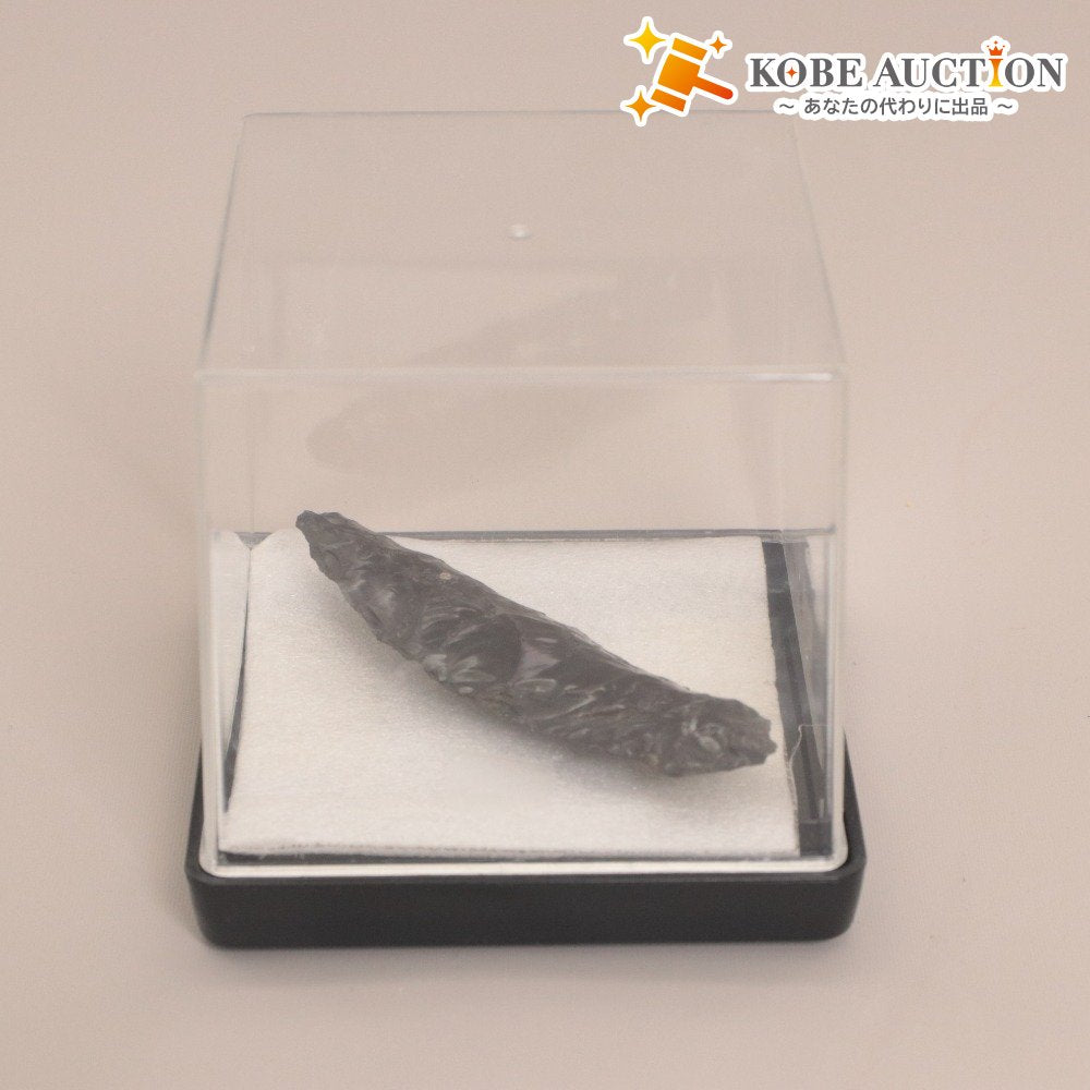 ■ Obsidian Arrowhead Arrow Tip Projectile Bow Arrowhead Implement Paleolithic Jomon Yayoi Periods Weight 24g Overall Length 9.1cm