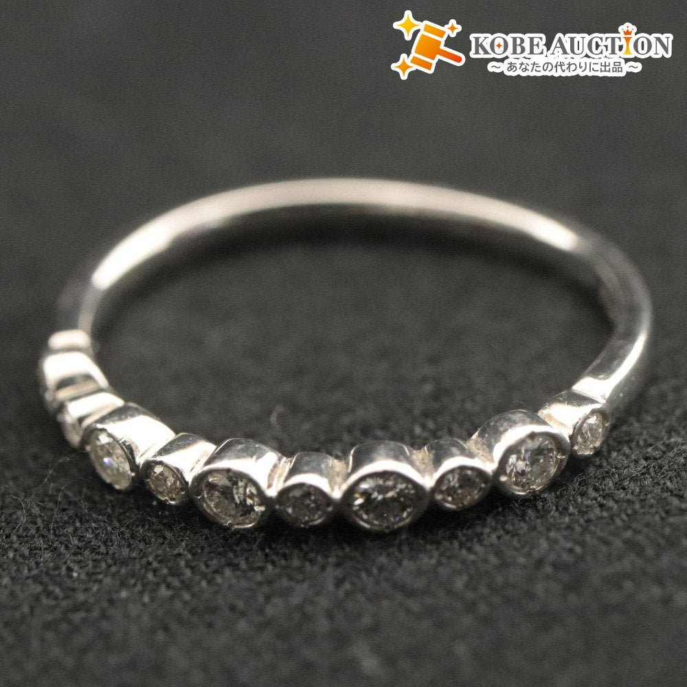 ■ ヴァンドーム青山 指輪 リング アクセサリー Pt950 0.13 刻印 ダイヤモンド 1.9g 8号 シルバー 付属品付き