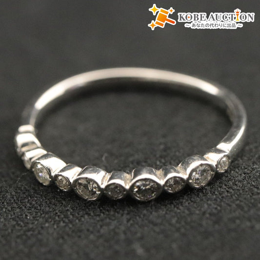 ■ ヴァンドーム青山 指輪 リング アクセサリー Pt950 0.13 刻印 ダイヤモンド 1.9g 8号 シルバー 付属品付き