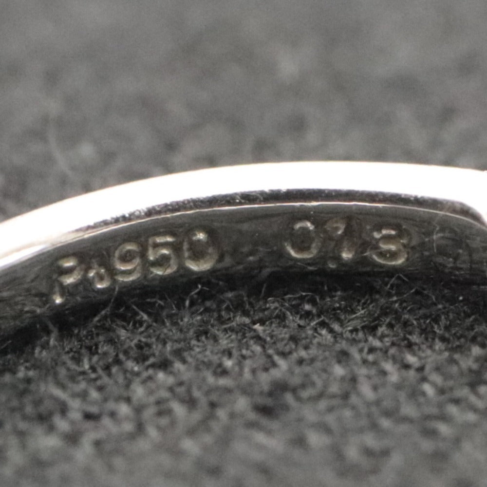 ■ ヴァンドーム青山 指輪 リング アクセサリー Pt950 0.13 刻印 ダイヤモンド 1.9g 8号 シルバー 付属品付き