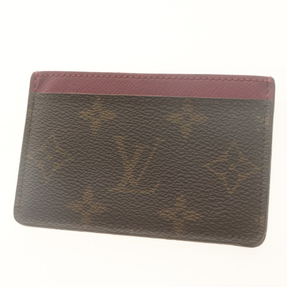 ■ LOUIS VUITTON ルイヴィトン カードケース ポルト カルト サーンプル モノグラム レディース ブラウン ピンク系