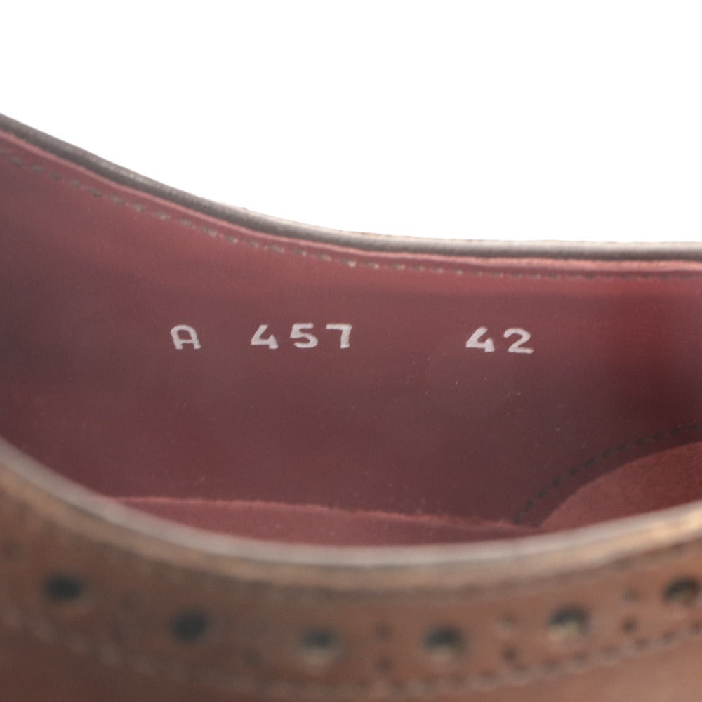■ ALEXANDER TREND レザーシューズ 革靴 フルブローグ 外羽根 カジュアル メンズ 42 (26.5~27cm相当) ブラウン 袋,箱付き 未使用(変色有)