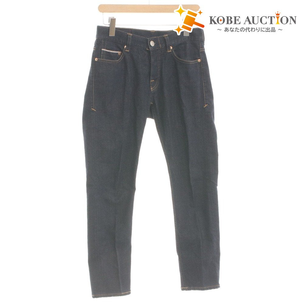 ■ Care label Denim pants, jeans, bottoms, tight 202, slim fit, made in Italy, GLAM 248, men's 29 (S equivalent), dark navy