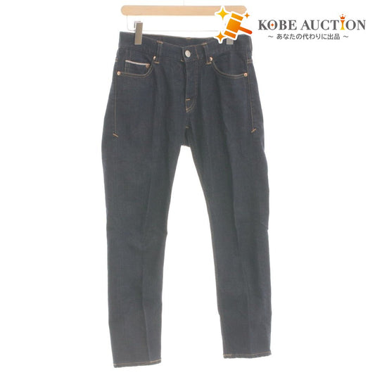 ■ Care label Denim pants, jeans, bottoms, tight 202, slim fit, made in Italy, GLAM 248, men's 29 (S equivalent), dark navy