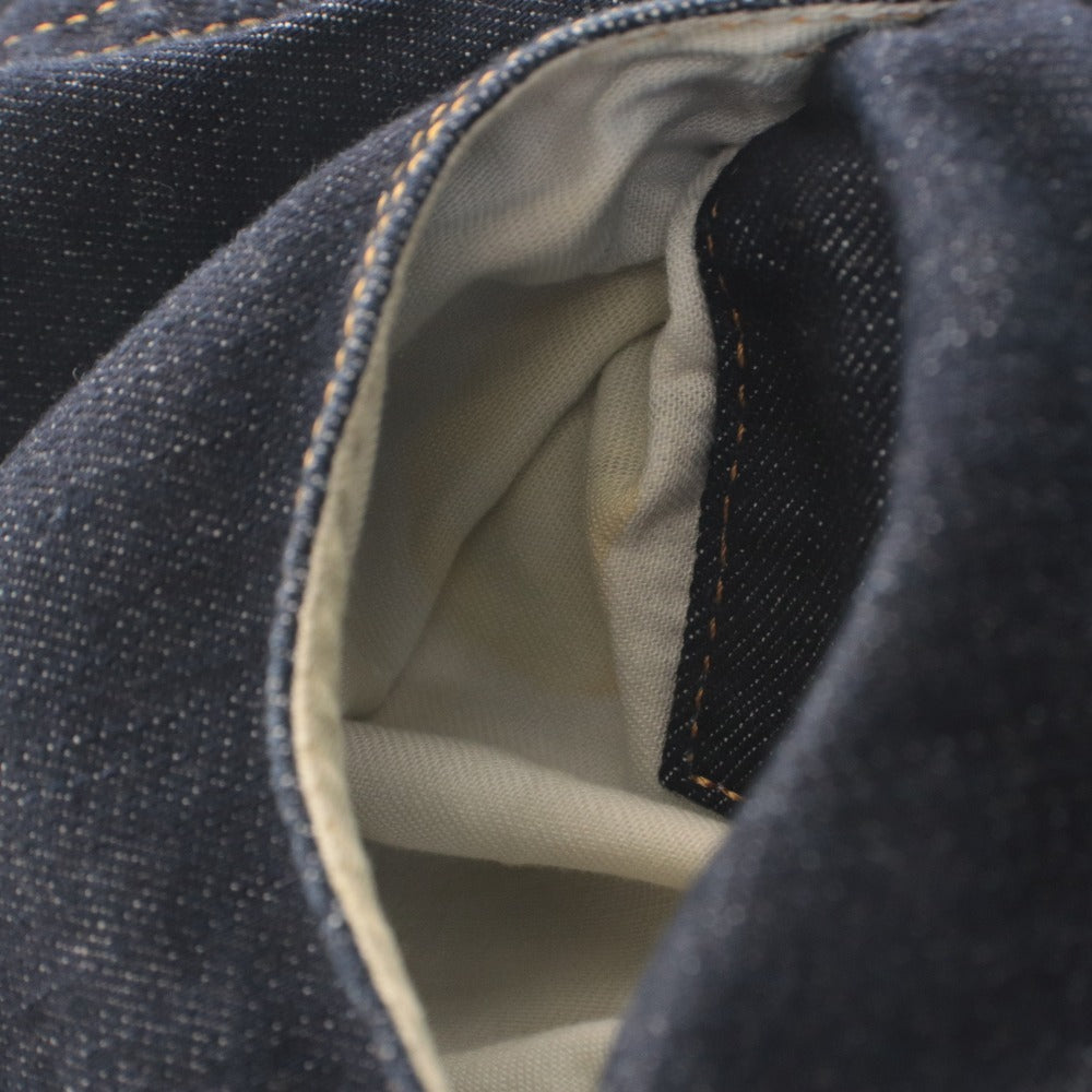 ■ Care label Denim pants, jeans, bottoms, tight 202, slim fit, made in Italy, GLAM 248, men's 29 (S equivalent), dark navy