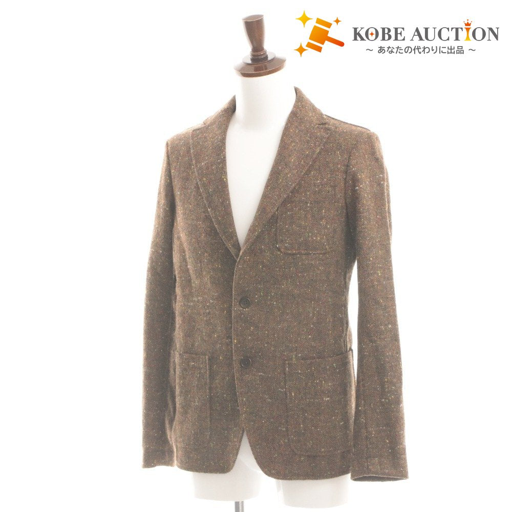 ■ altea Altea Tailored Jacket Long Sleeve Outerwear Color Nep Tweed Dot Pattern Chest Pocket Made in Italy Men's S Brown, etc.