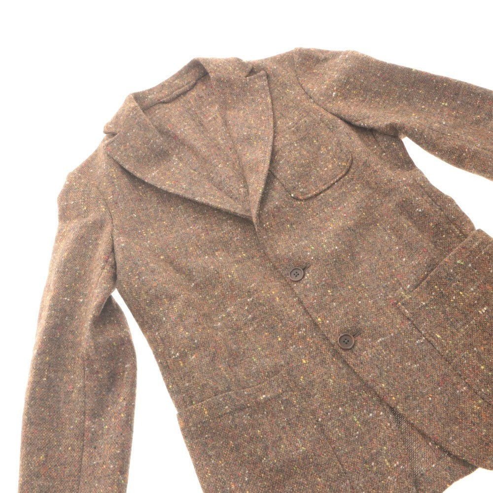 ■ altea Altea Tailored Jacket Long Sleeve Outerwear Color Nep Tweed Dot Pattern Chest Pocket Made in Italy Men's S Brown, etc.