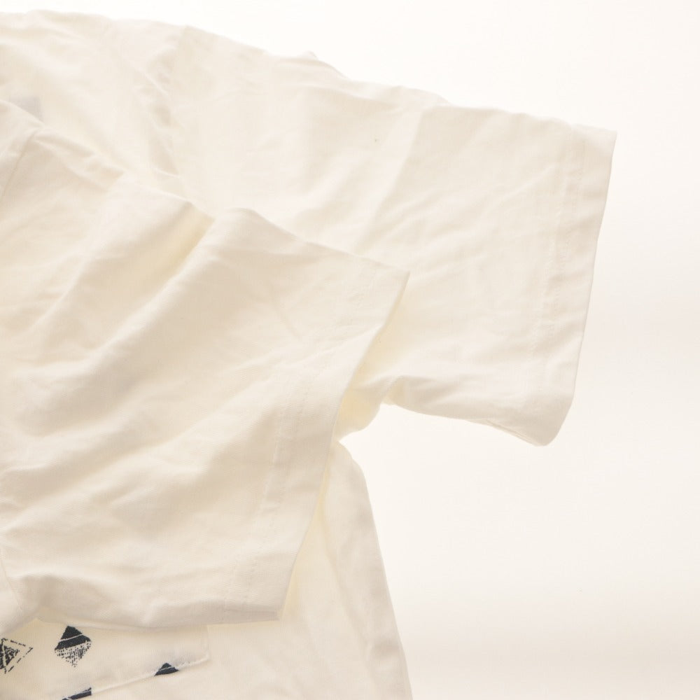 ■ ONLY & SONS Short-Sleeve T-Shirt Cut and Sew Top with Chest Pocket/All-Over Print for Men S White Bright White With tags, unused (stained)