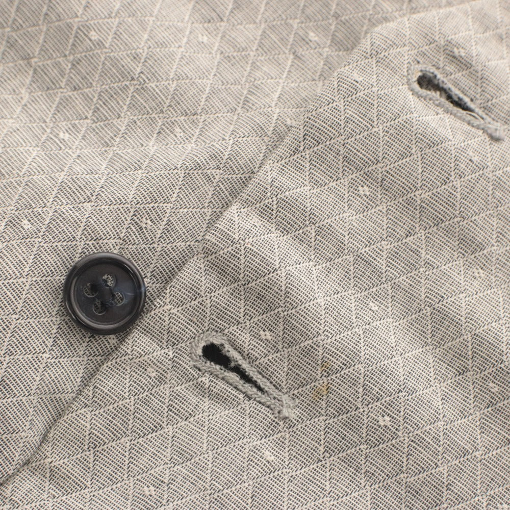 ■ Bevilacqua Gilet Vest Sleeveless Mid-layer Single-breasted 5-button Made in Italy Men's M Light Gray Black