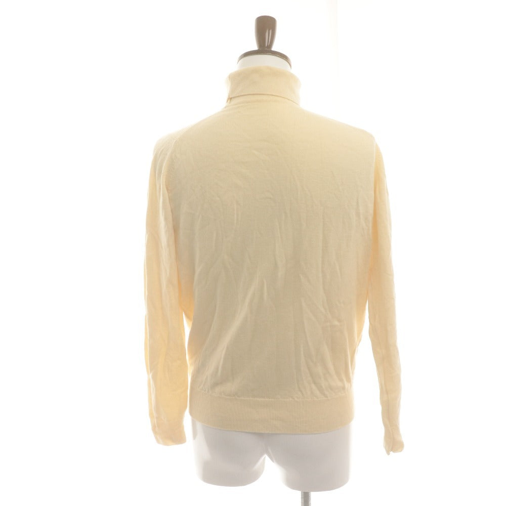 ■ JOHN SMEDLEY Sweater Long Sleeve Top Knit Turtleneck Men's M Ivory