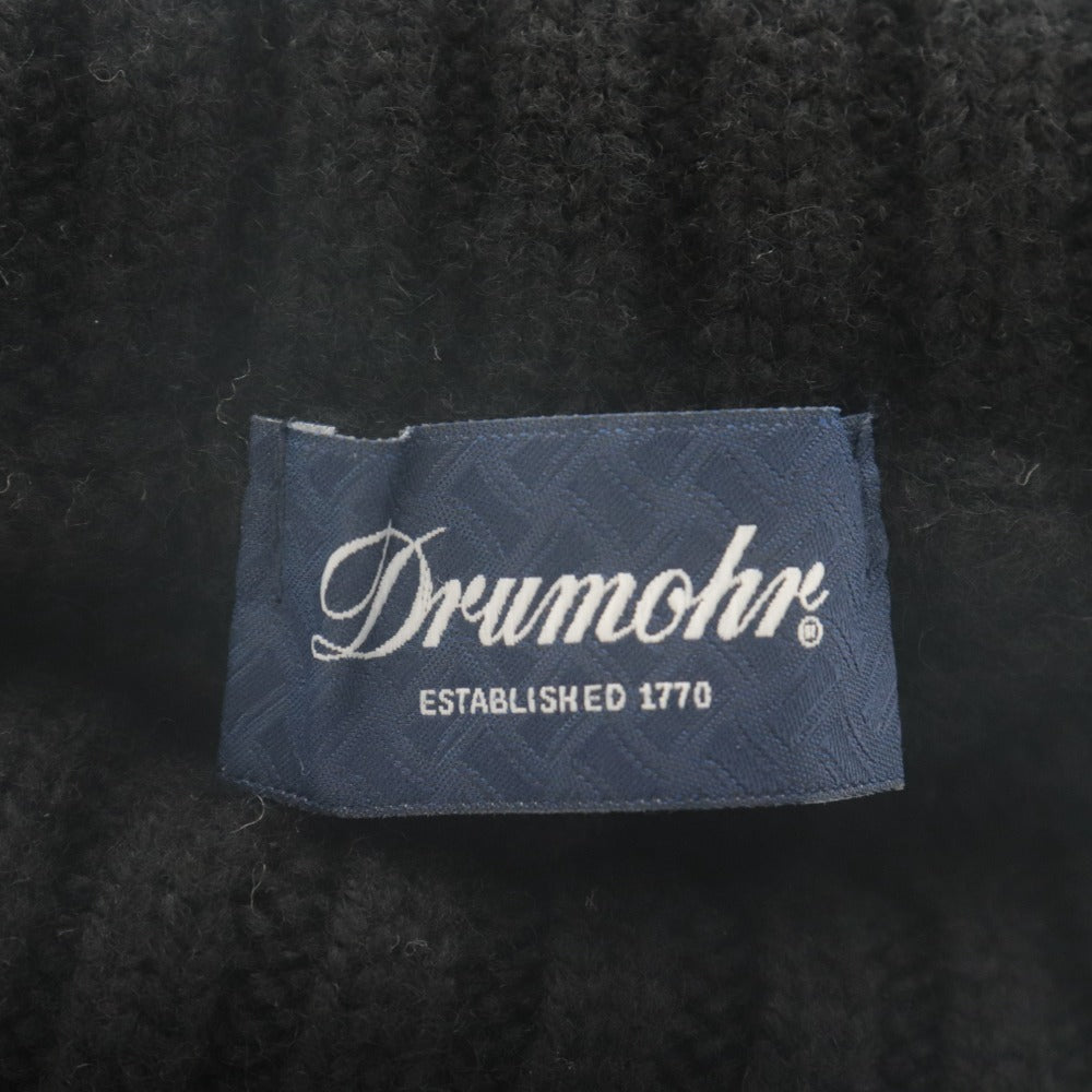 ■ drumohr ドルモア セーター 長袖 トップス ニット タートルネック イタリア製 メンズ 46 ブラック