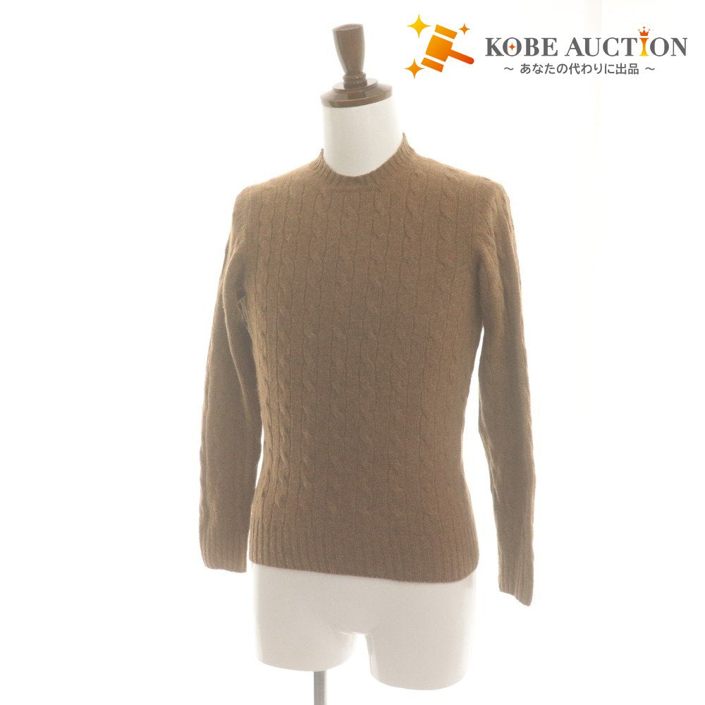 ■ Altea Sweater Long Sleeve Top Knit Wool Made in Italy Slim fit Men's S Brown